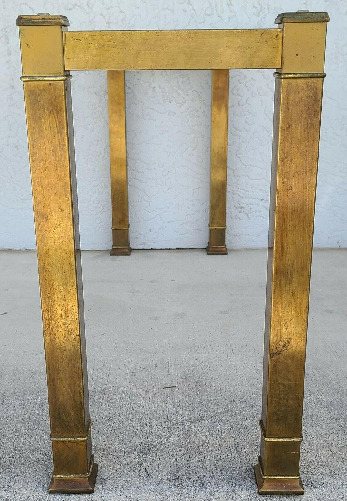 MASTERCRAFT Brass Glass Console Table For Sale 1