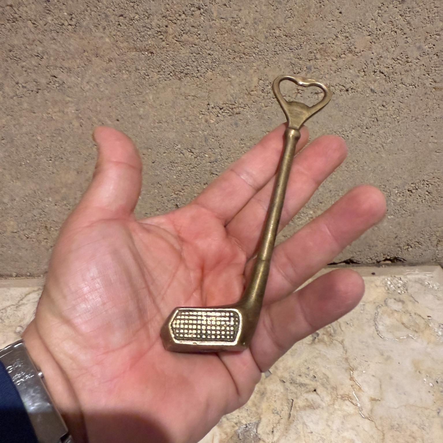 Vintage Brass Golf Club Bottle Opener For Sale 5