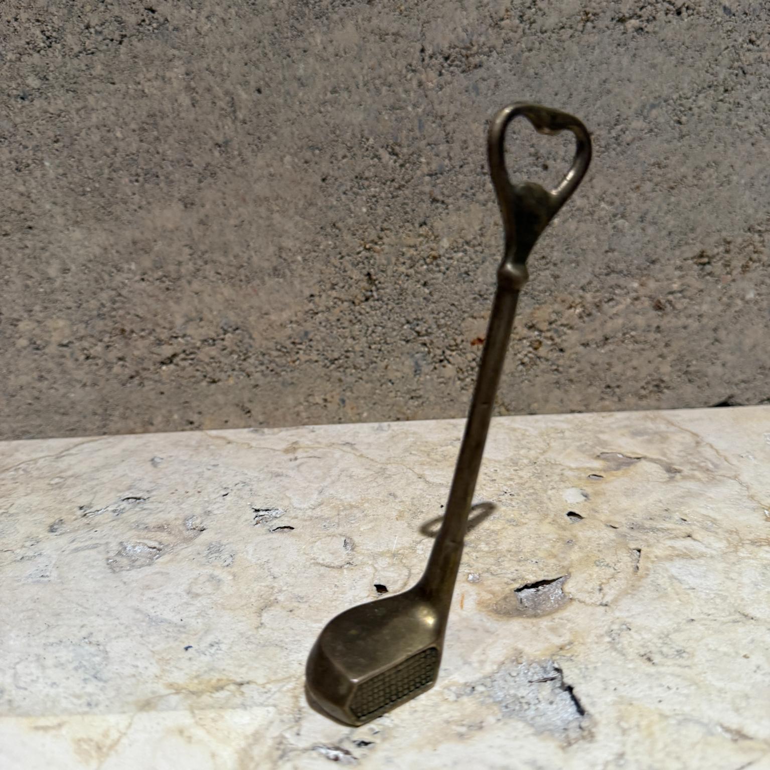 Vintage Brass Golf Club Bottle Opener For Sale 3