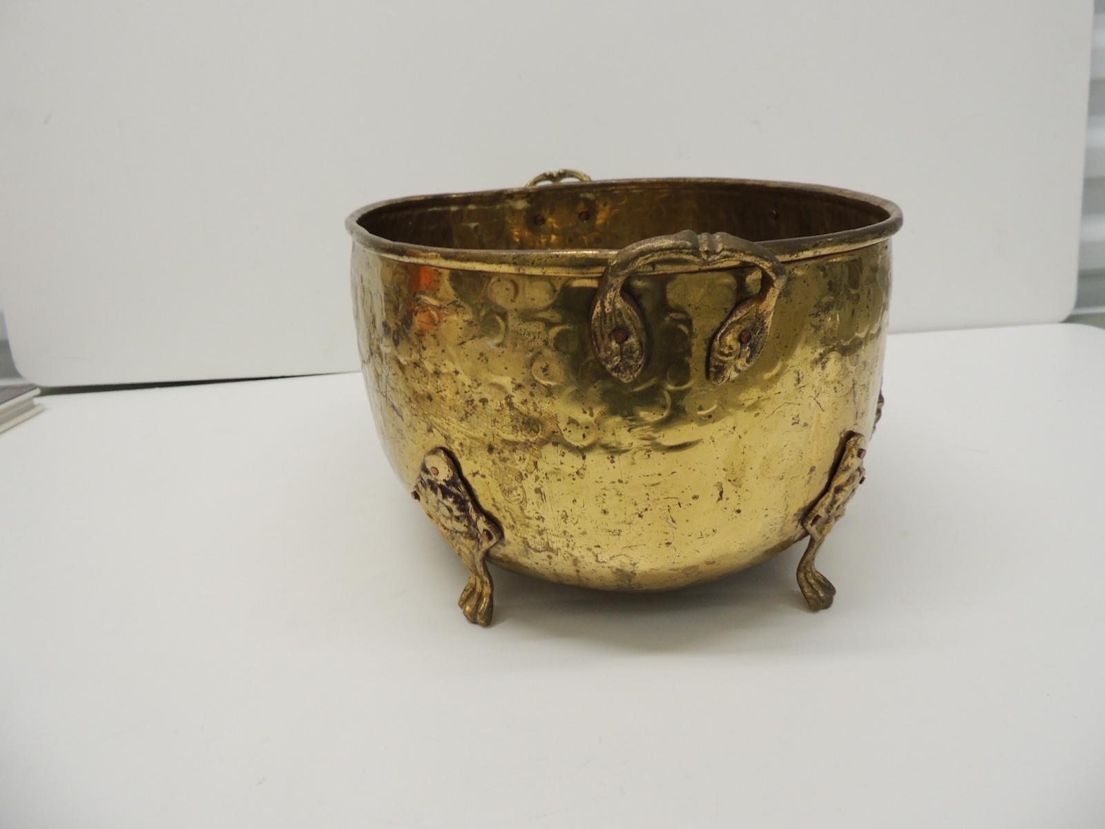 vintage brass planter