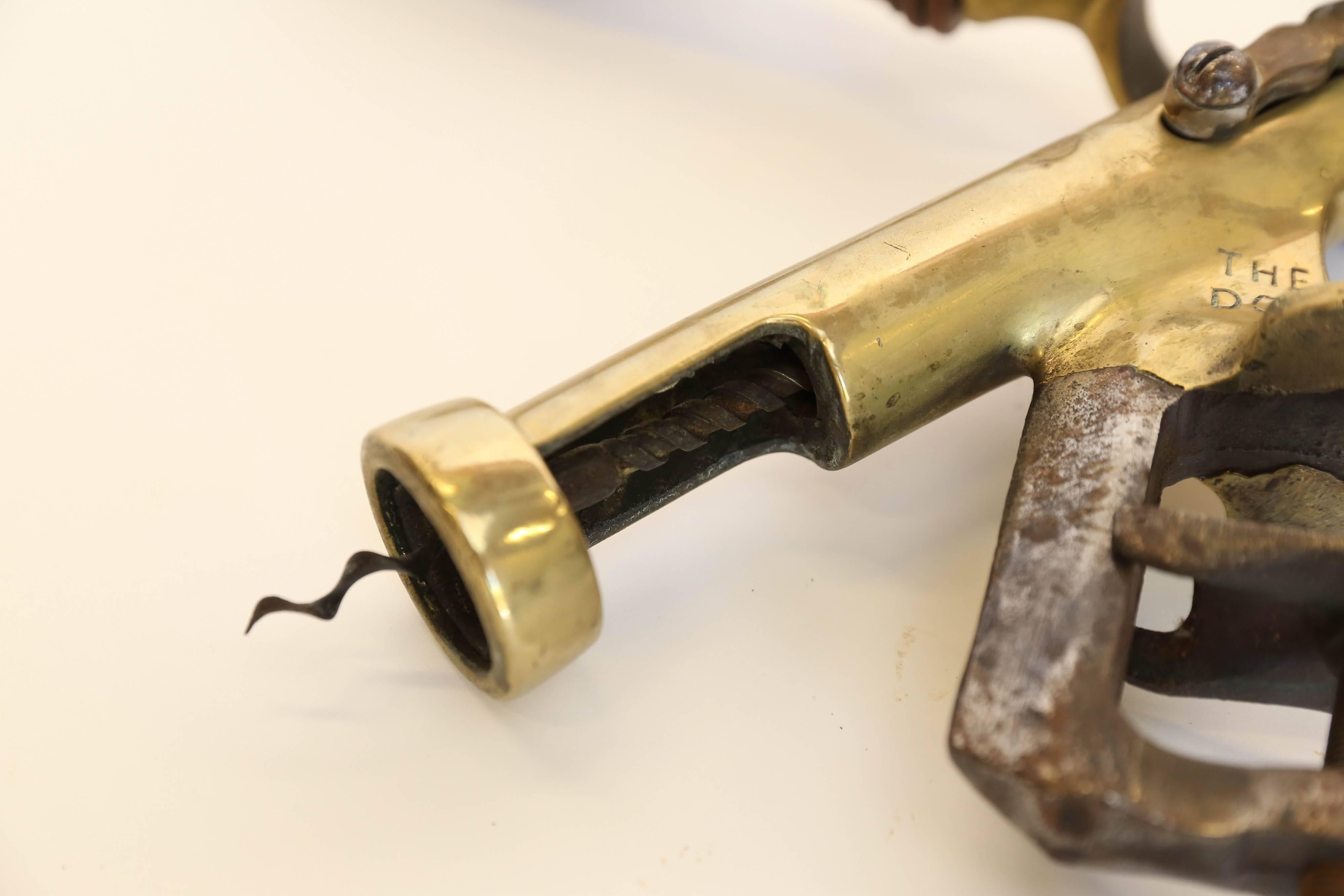 vintage brass wine opener