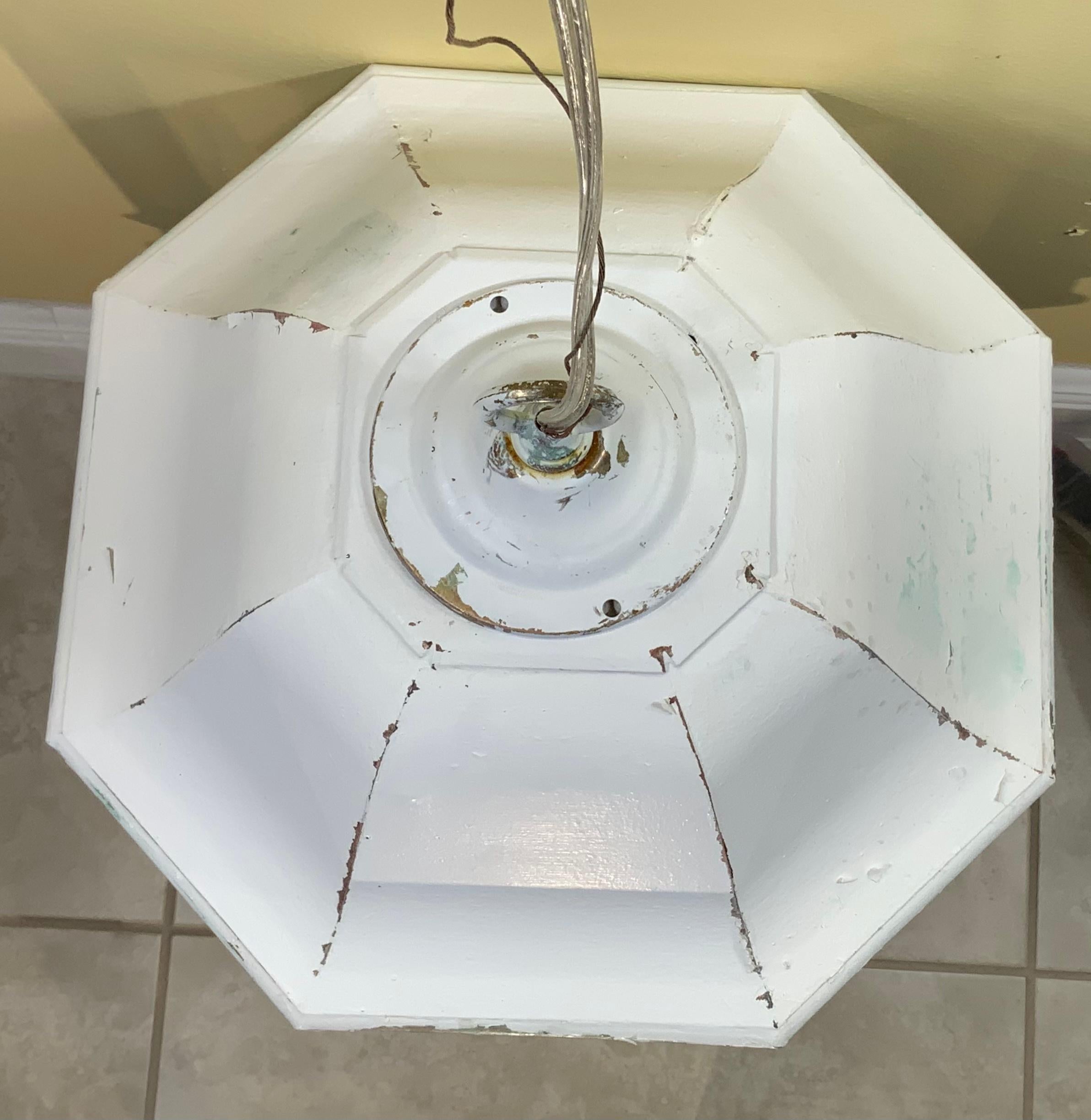 Lanterne suspendue en laiton vintage 4