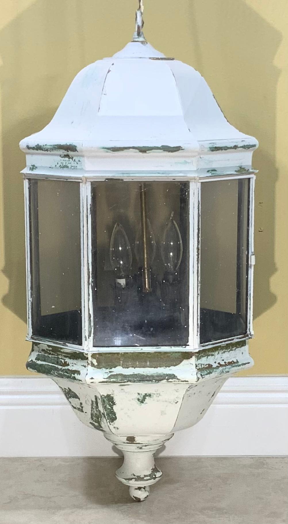20th Century Vintage Brass Hanging Lantern