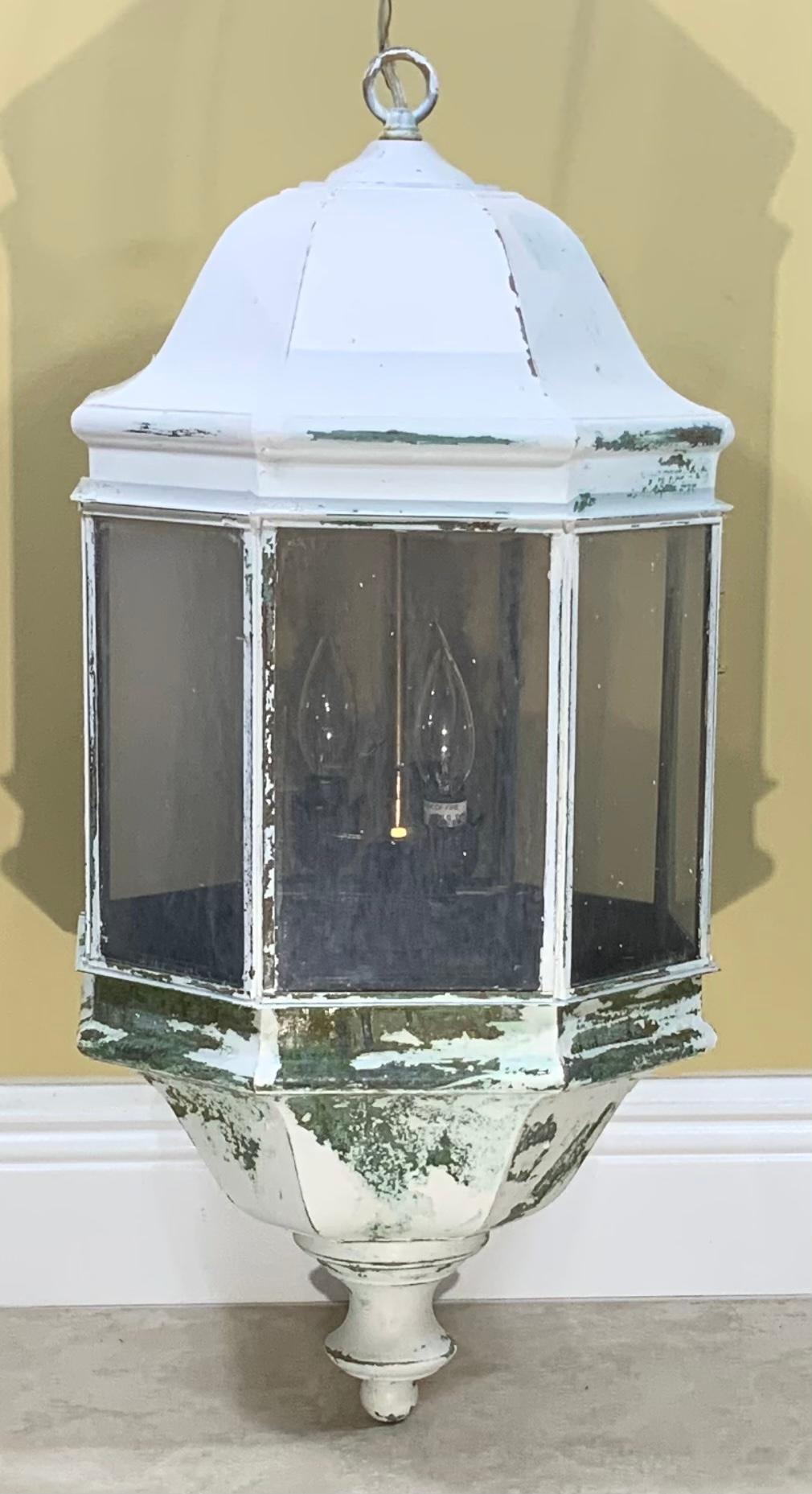 Lanterne suspendue en laiton vintage 1
