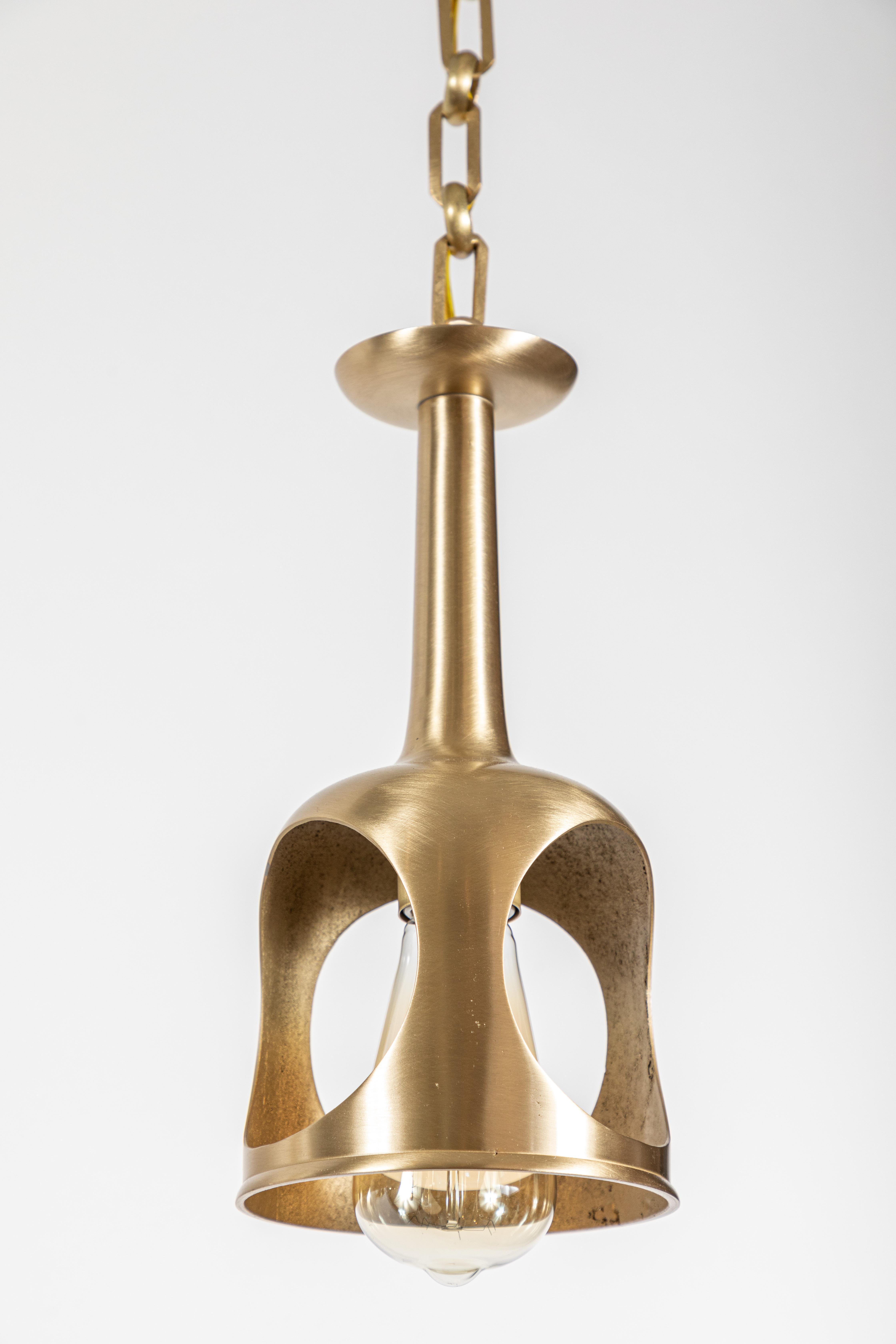 Brushed Vintage Brass Hanging Pendant