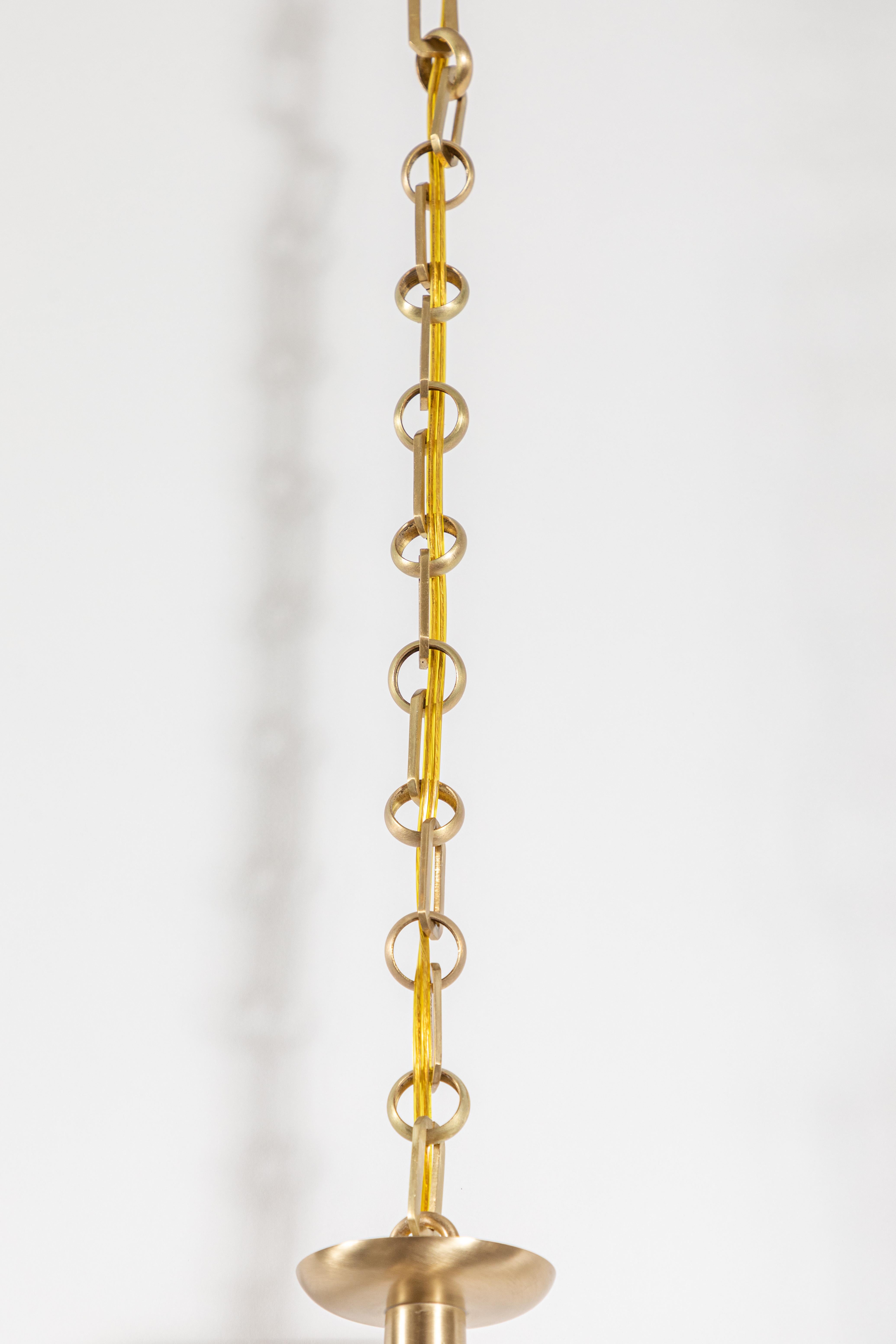 Vintage Brass Hanging Pendant In Excellent Condition In Pasadena, CA