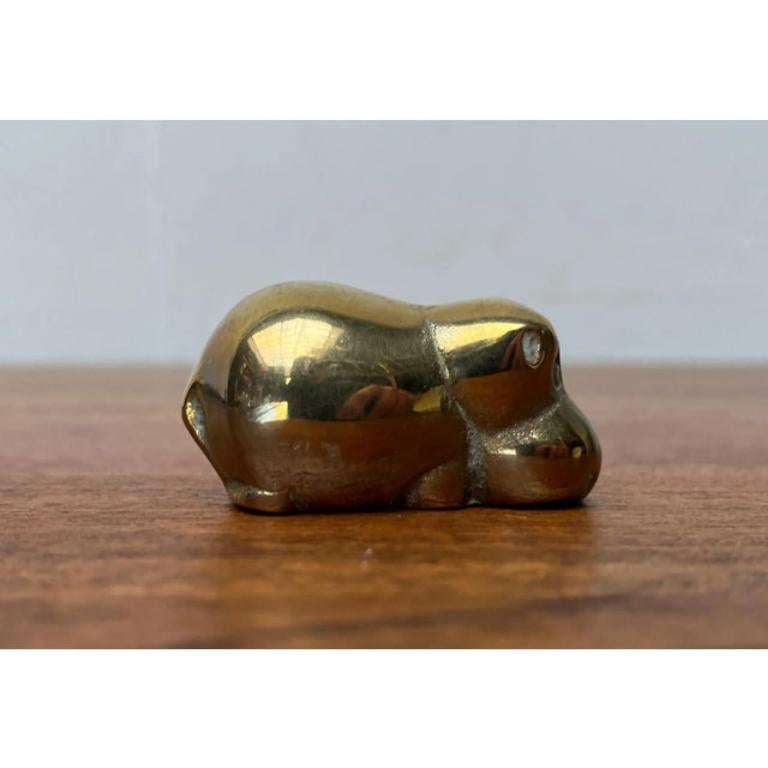 Hippo-Figur aus Messing, 1970er-Jahre im Angebot 5