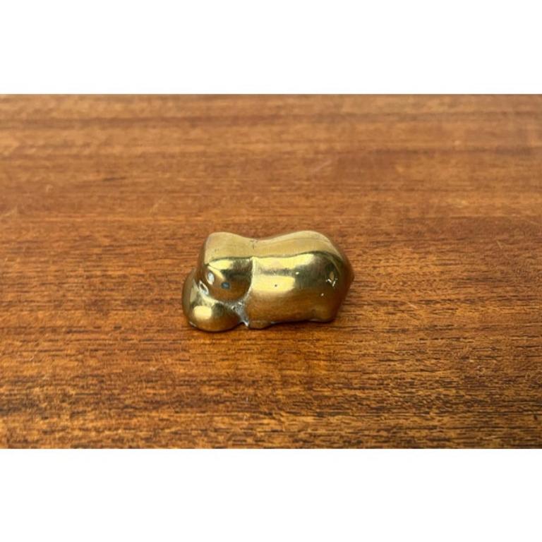 Hippo-Figur aus Messing, 1970er-Jahre im Angebot 1