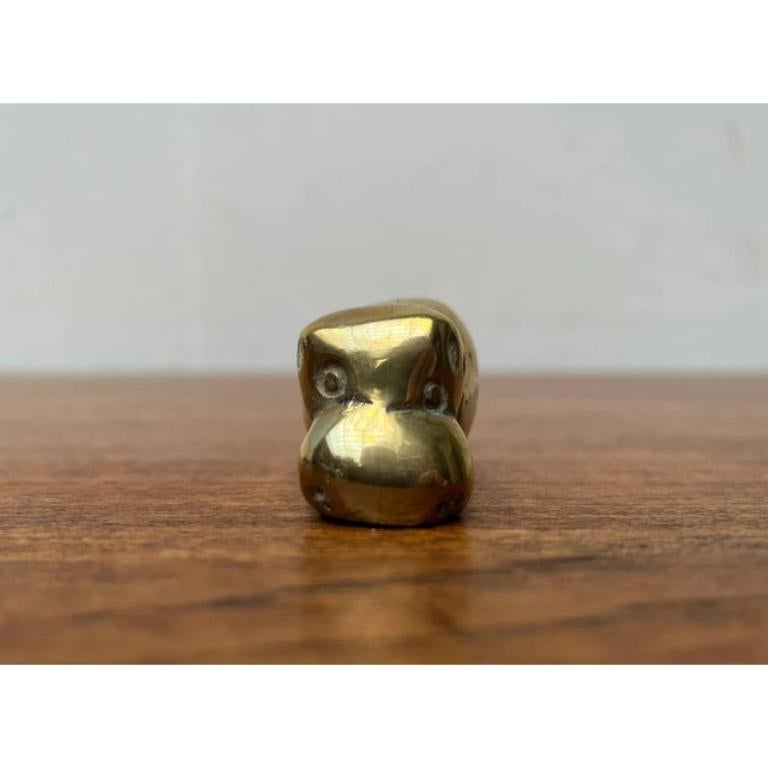 Hippo-Figur aus Messing, 1970er-Jahre im Angebot 3