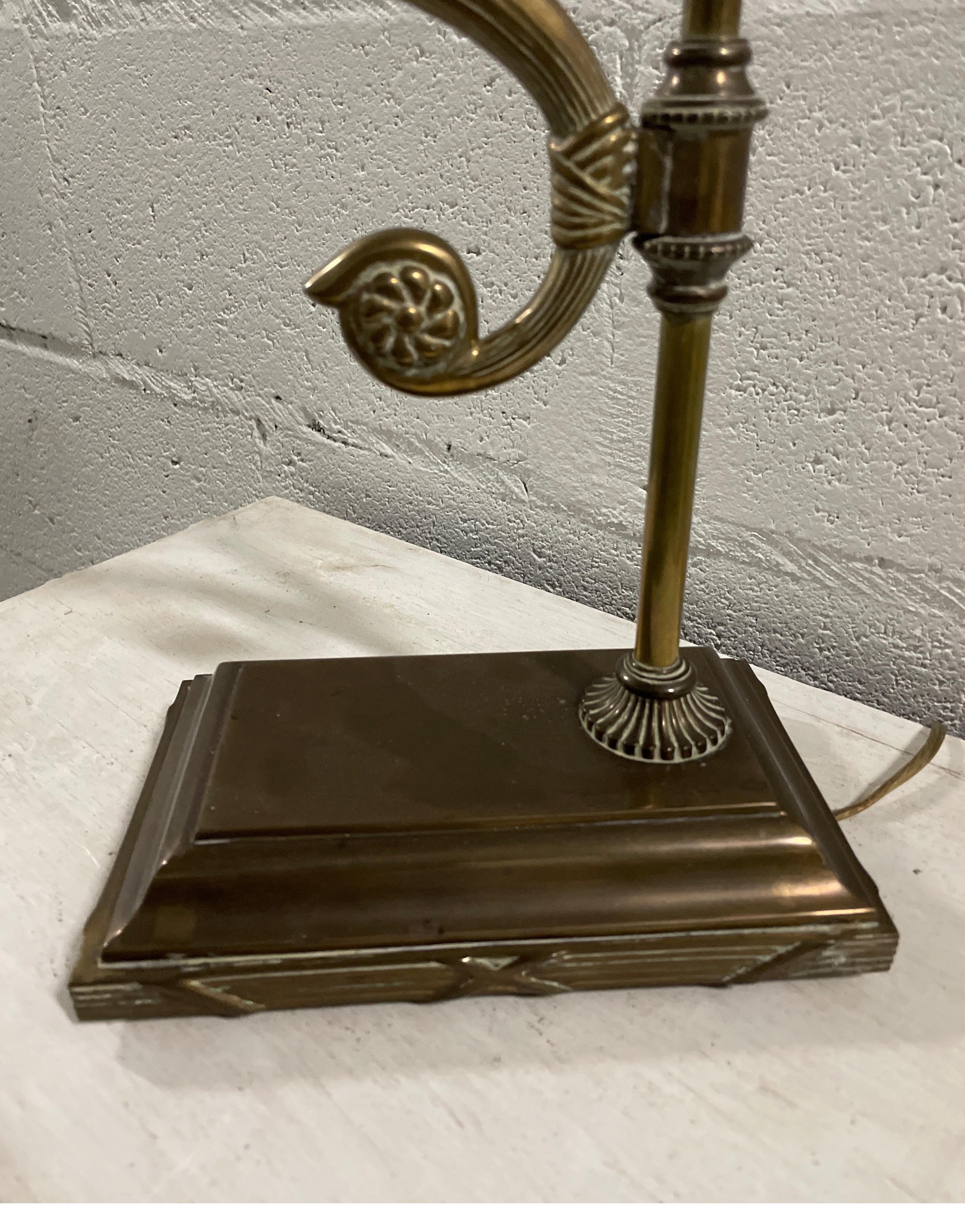 Vintage Brass Horn of Plenty Desk Lamp by Chapman For Sale 1