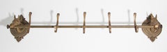 Vintage Brass Horse Head Coat Rack with Hooks
