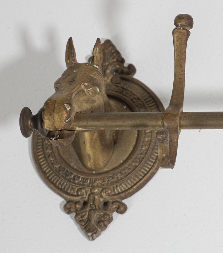 Vintage Brass Horse Head Coat Rack with Hooks at 1stDibs vintage