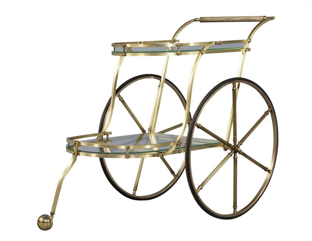 vintage brass tea cart