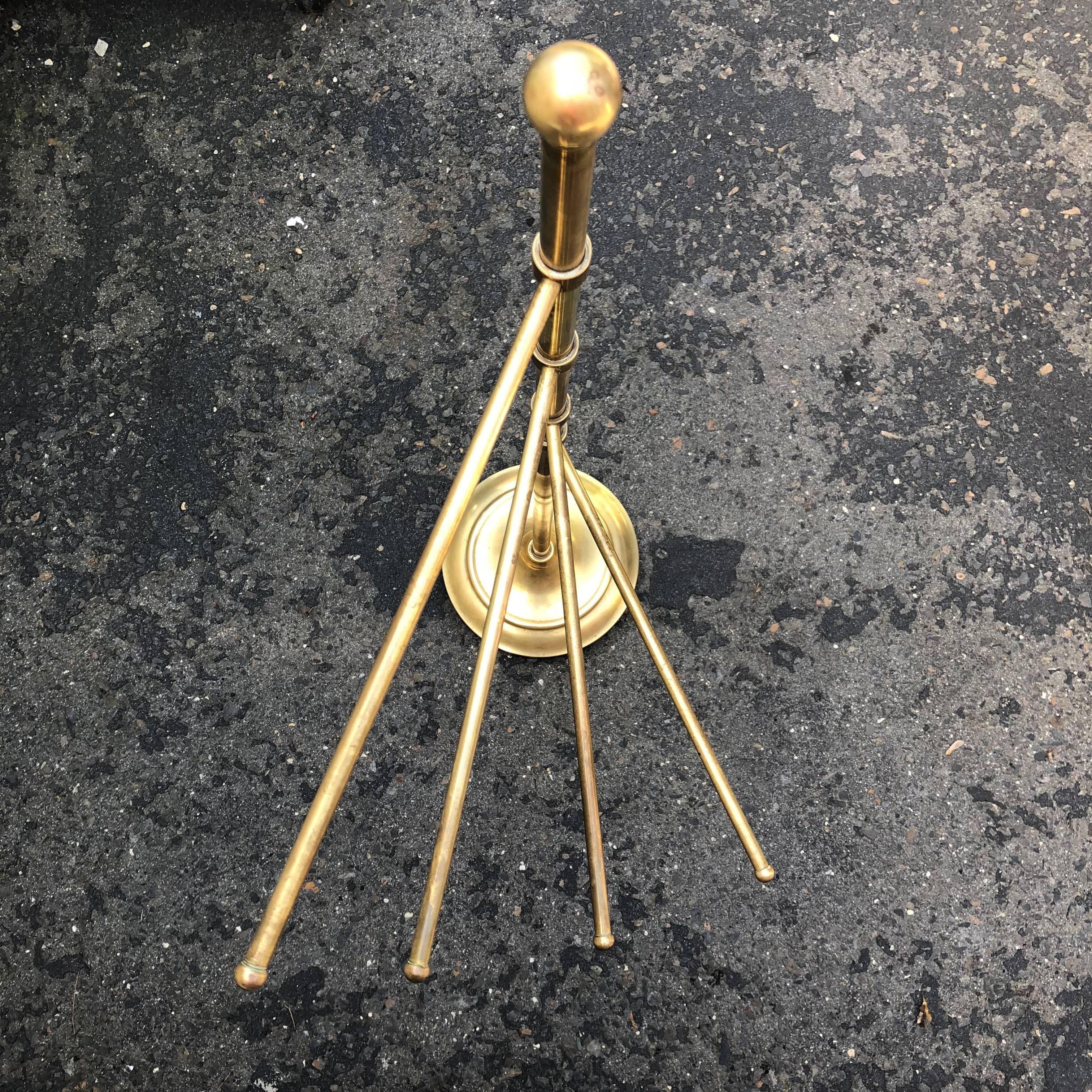 Vintage Brass Jewelry and or Tie Stand for Vanity Desk 9