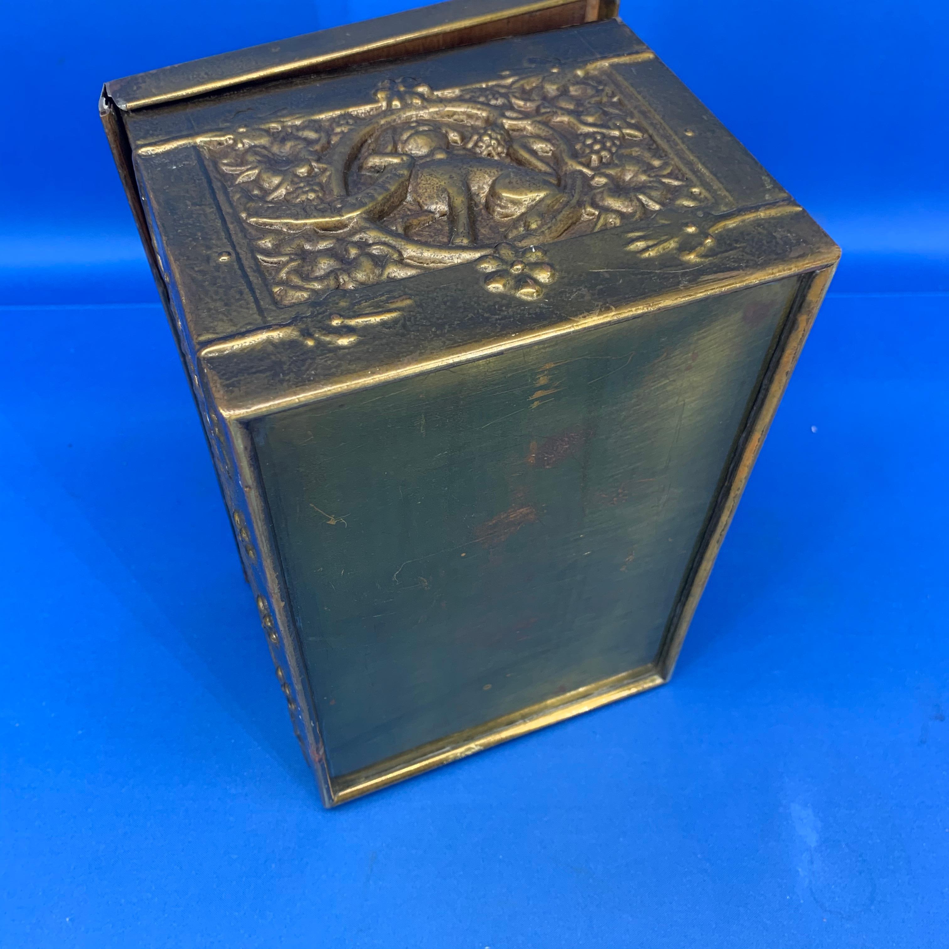 Vintage Brass Jewelry Box With Religious Scenes 5