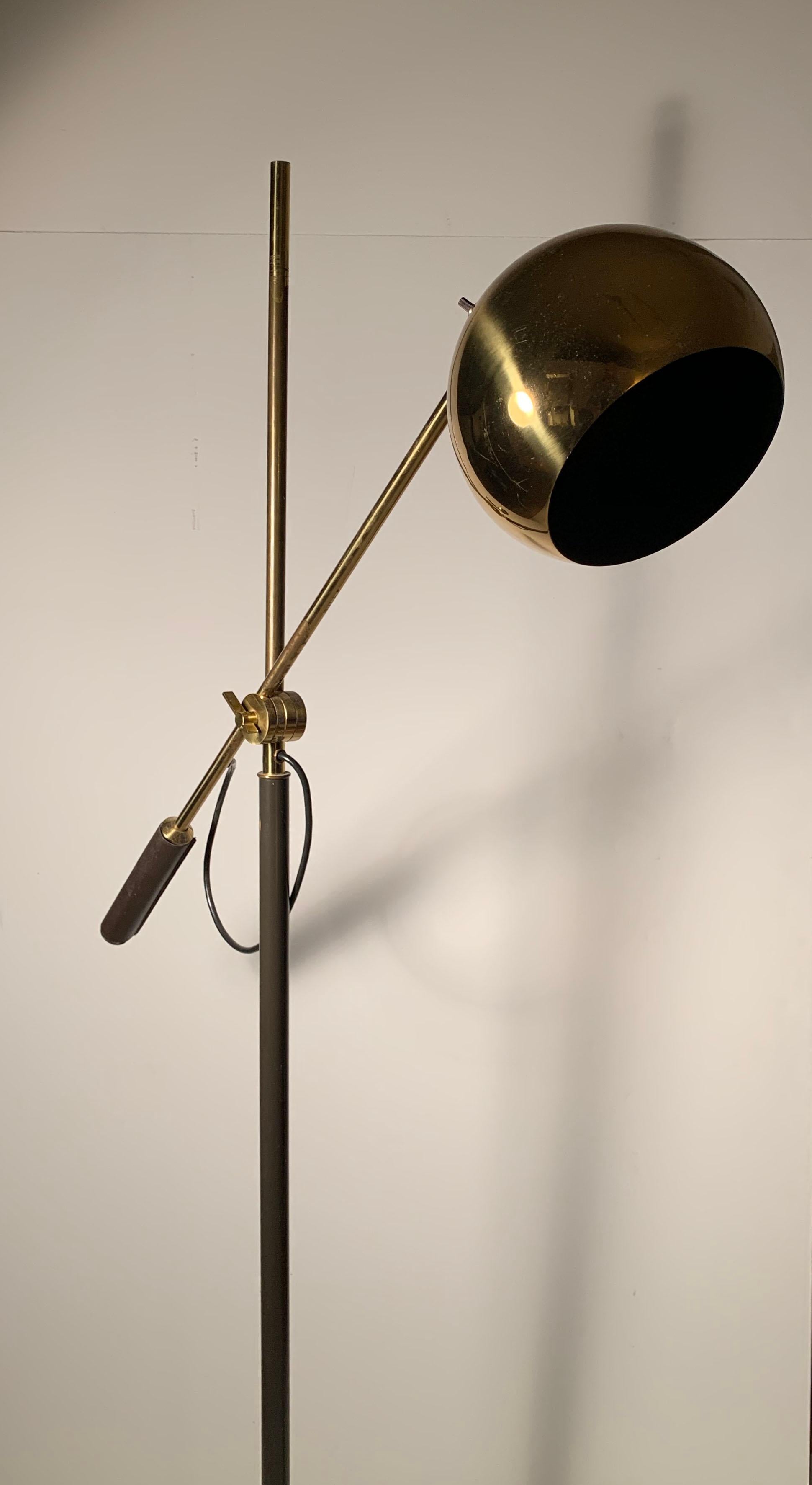 Mid-Century Modern Vintage Brass Koch & Lowy Articulating Task Lamp For Sale