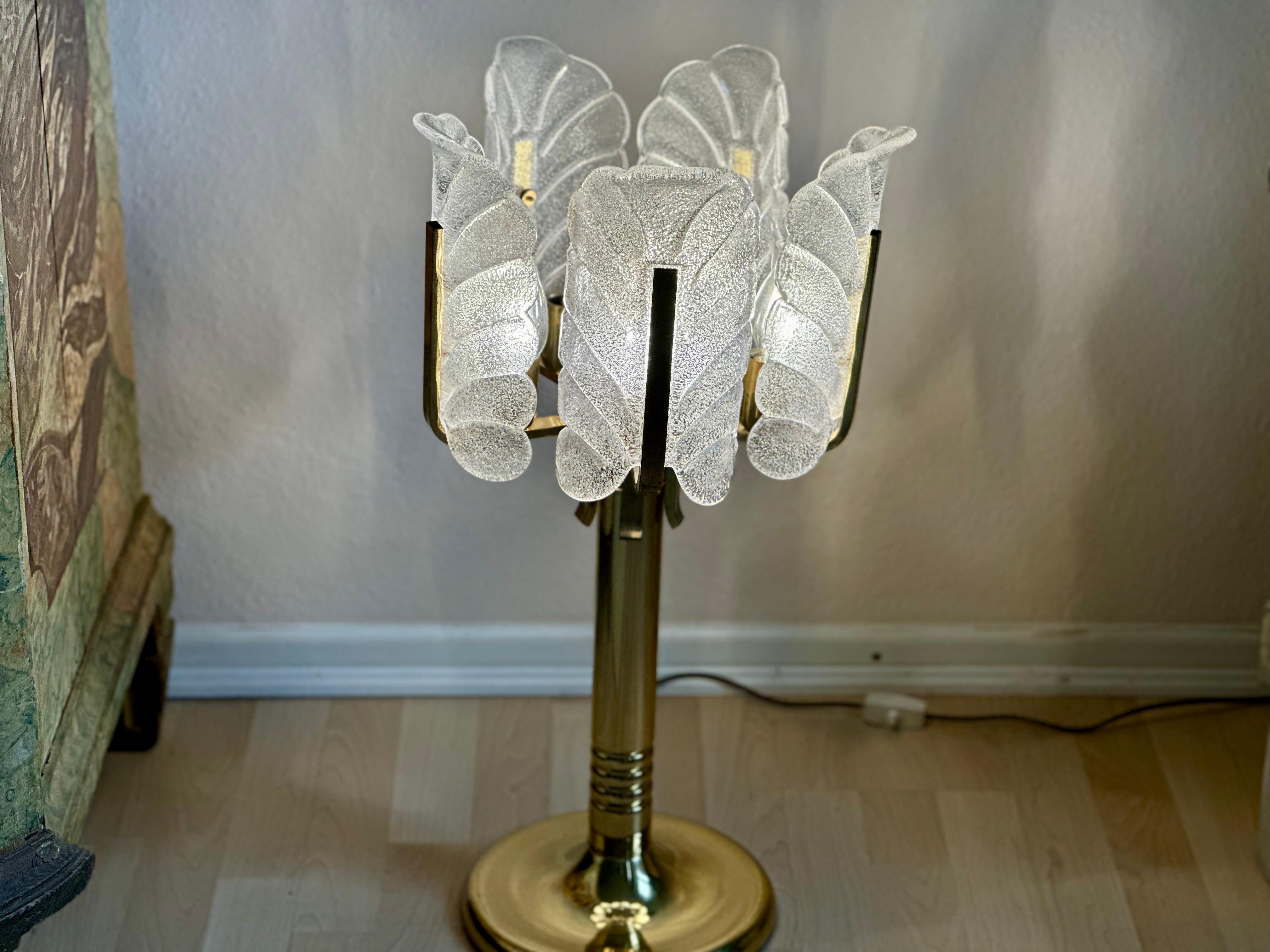 Vintage-Lampe aus Messing von Carl Fagerlund für Orrefors im Angebot 10