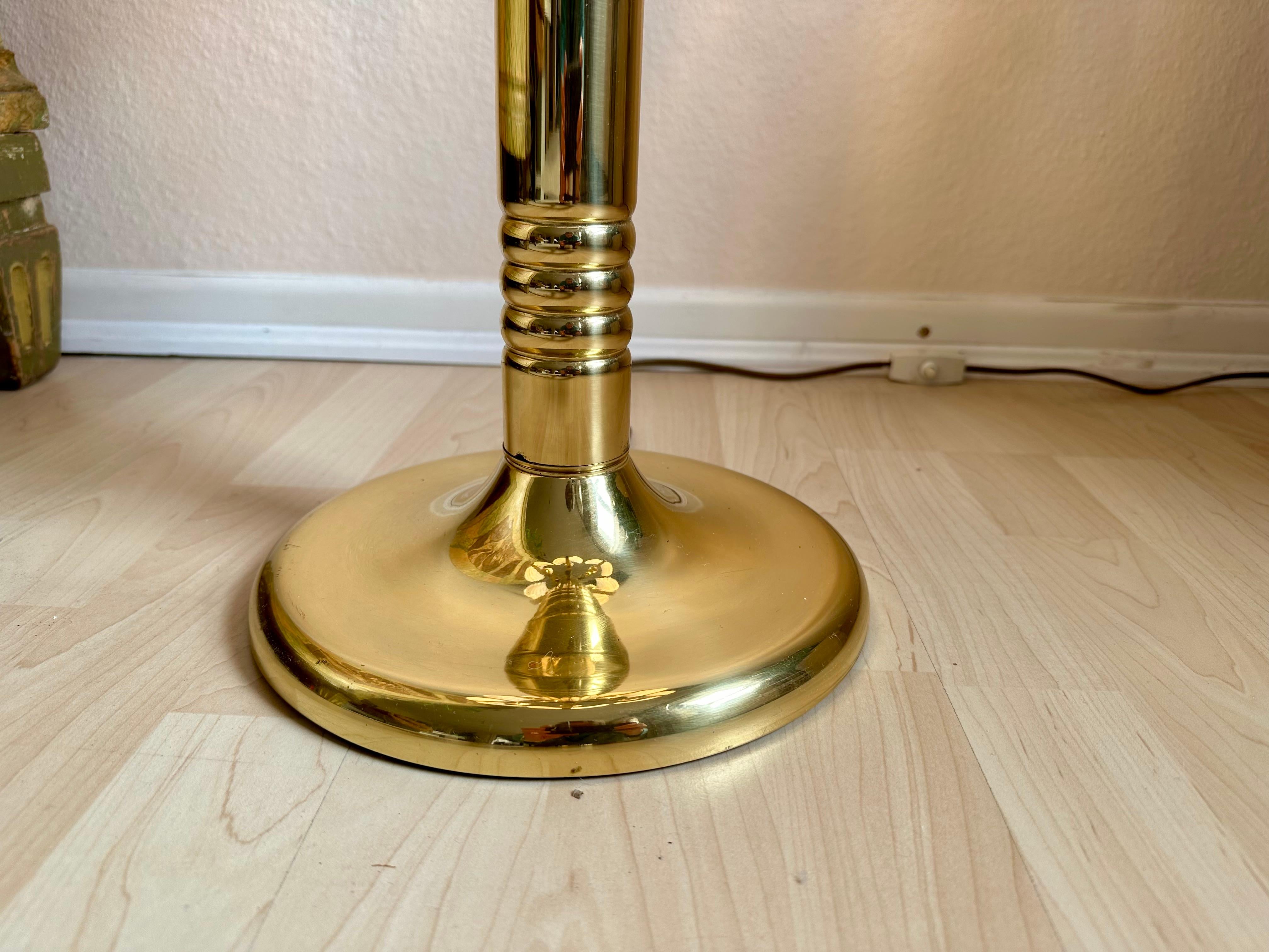 Swedish Vintage brass lamp by Carl Fagerlund for Orrefors For Sale