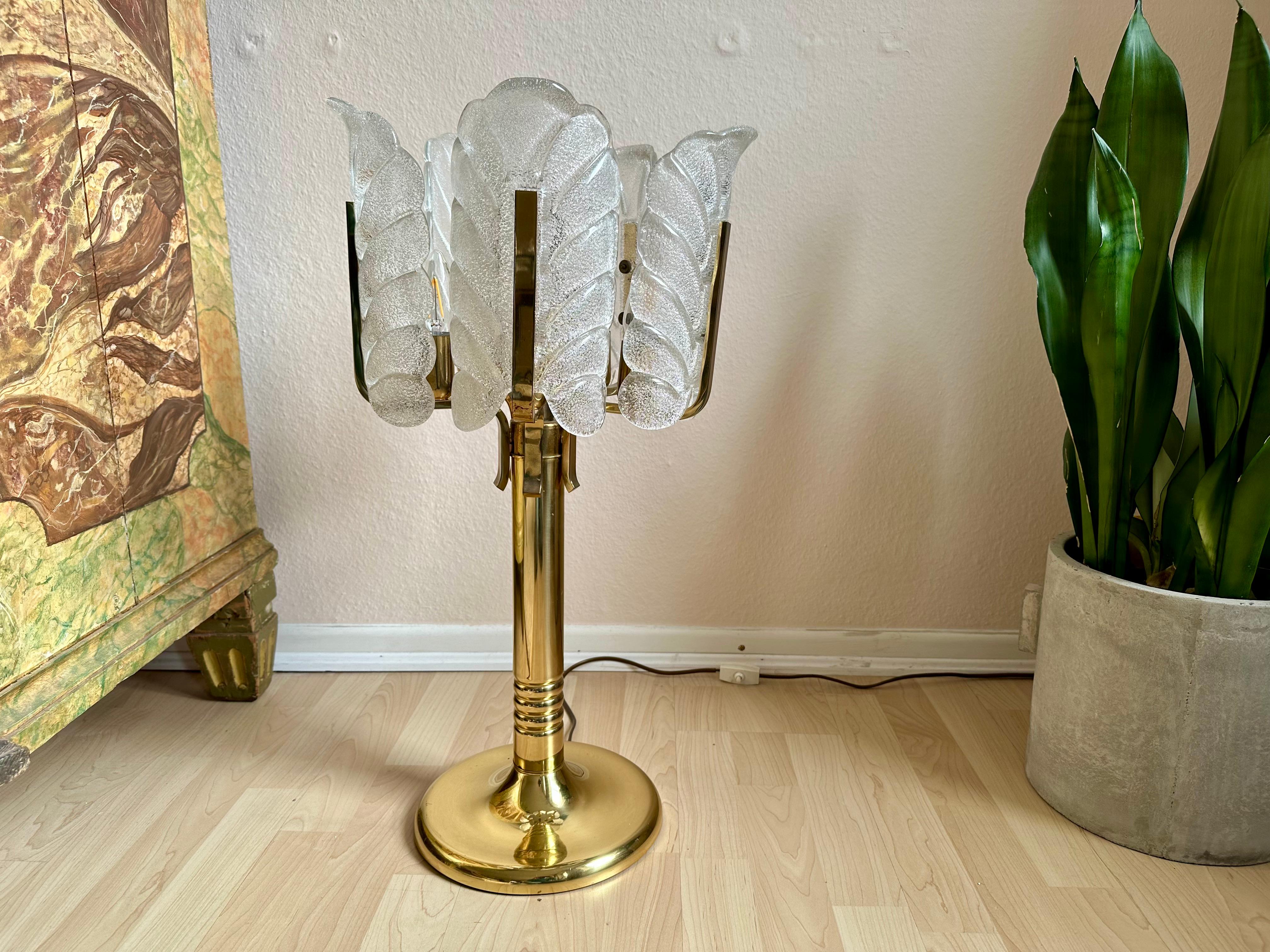 Vintage-Lampe aus Messing von Carl Fagerlund für Orrefors (Ende des 20. Jahrhunderts) im Angebot
