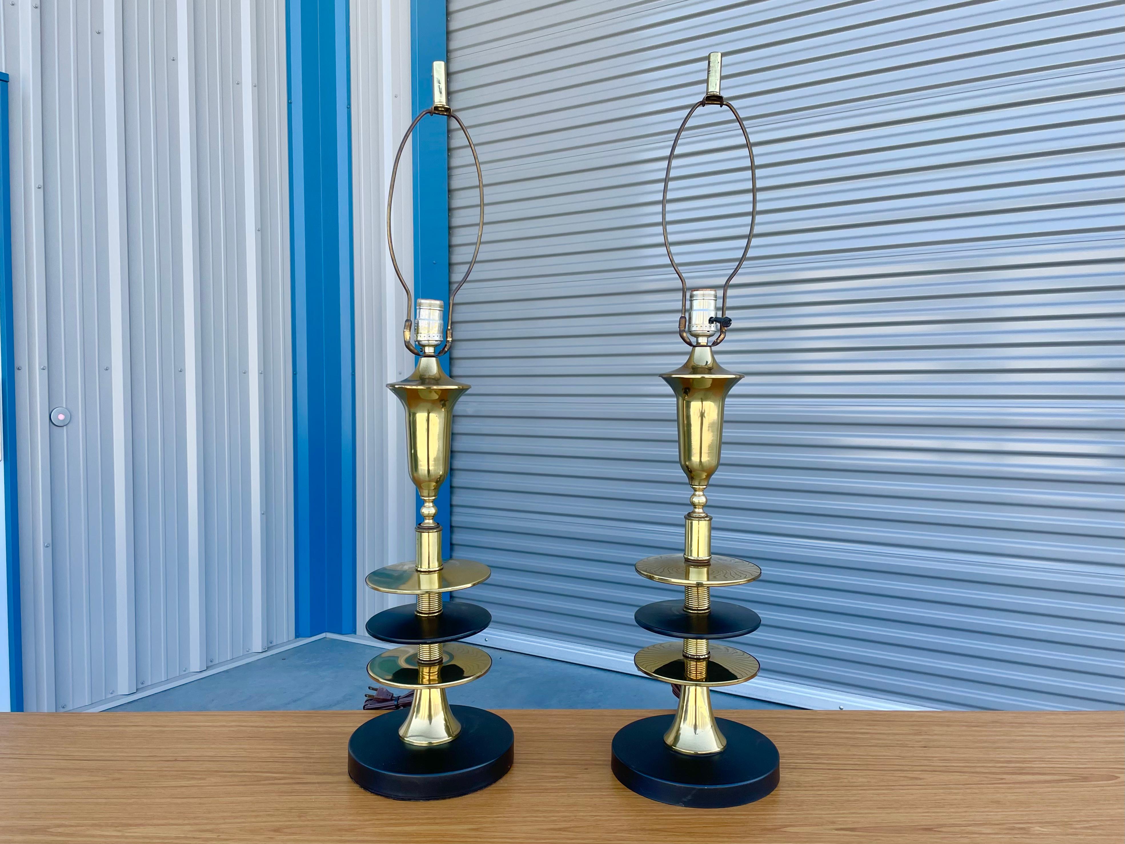 American Vintage Brass Lamps For Sale
