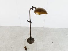 Vintage brass leaf floor lamp 1970s