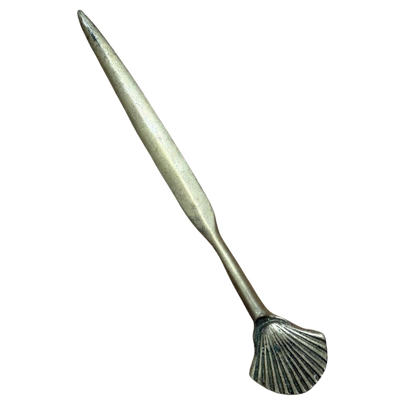 Vintage Brass Letter Opener Seashell