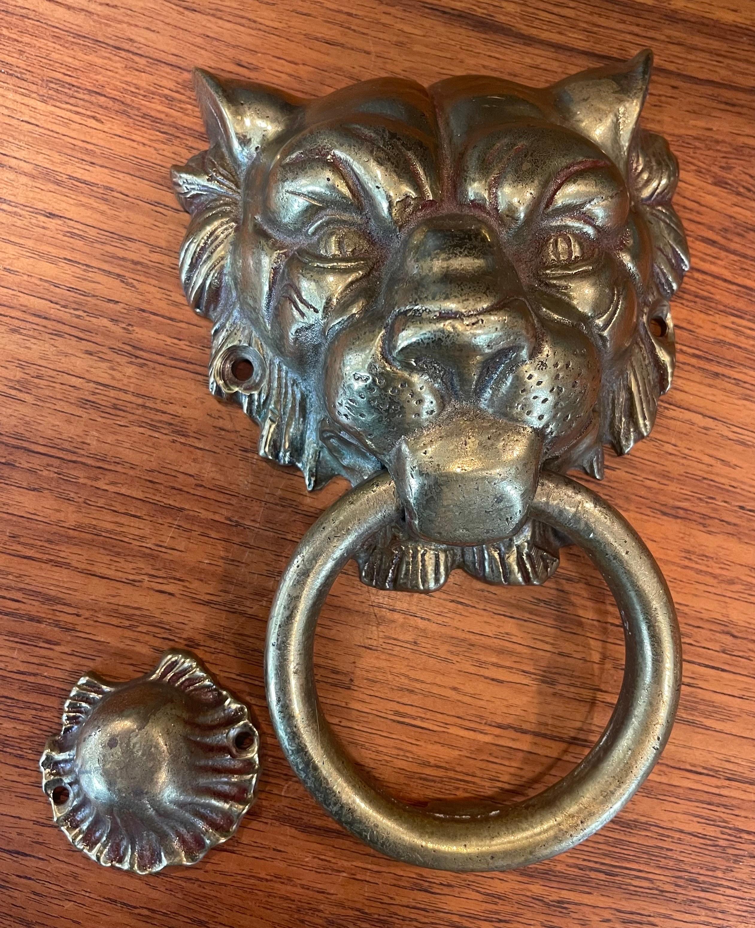 antique lion door knocker