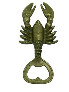 Vintage Brass Lobster Bottle Opener Mid-Century Modern Metal Breweriana Barware