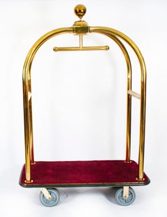 Vintage Brass Luxury Hotel Trolley 20th Century