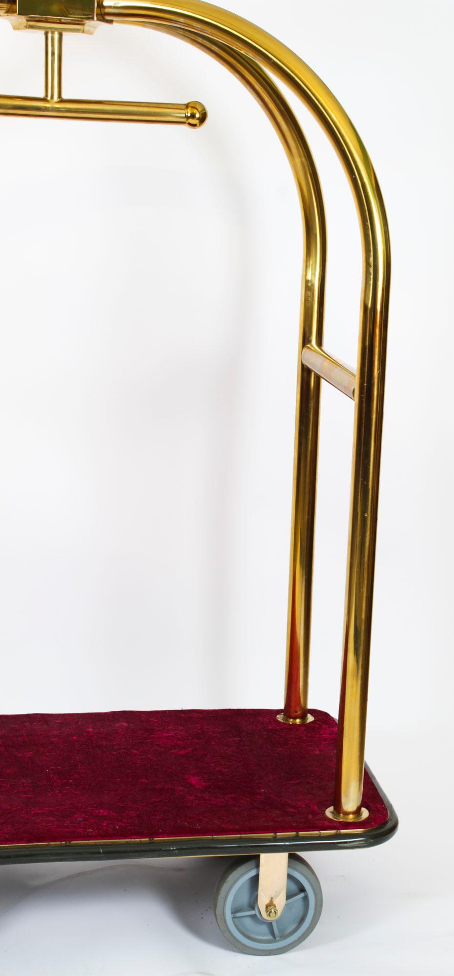 Vintage Brass Luxury Hotel Trolley 20th Century 2