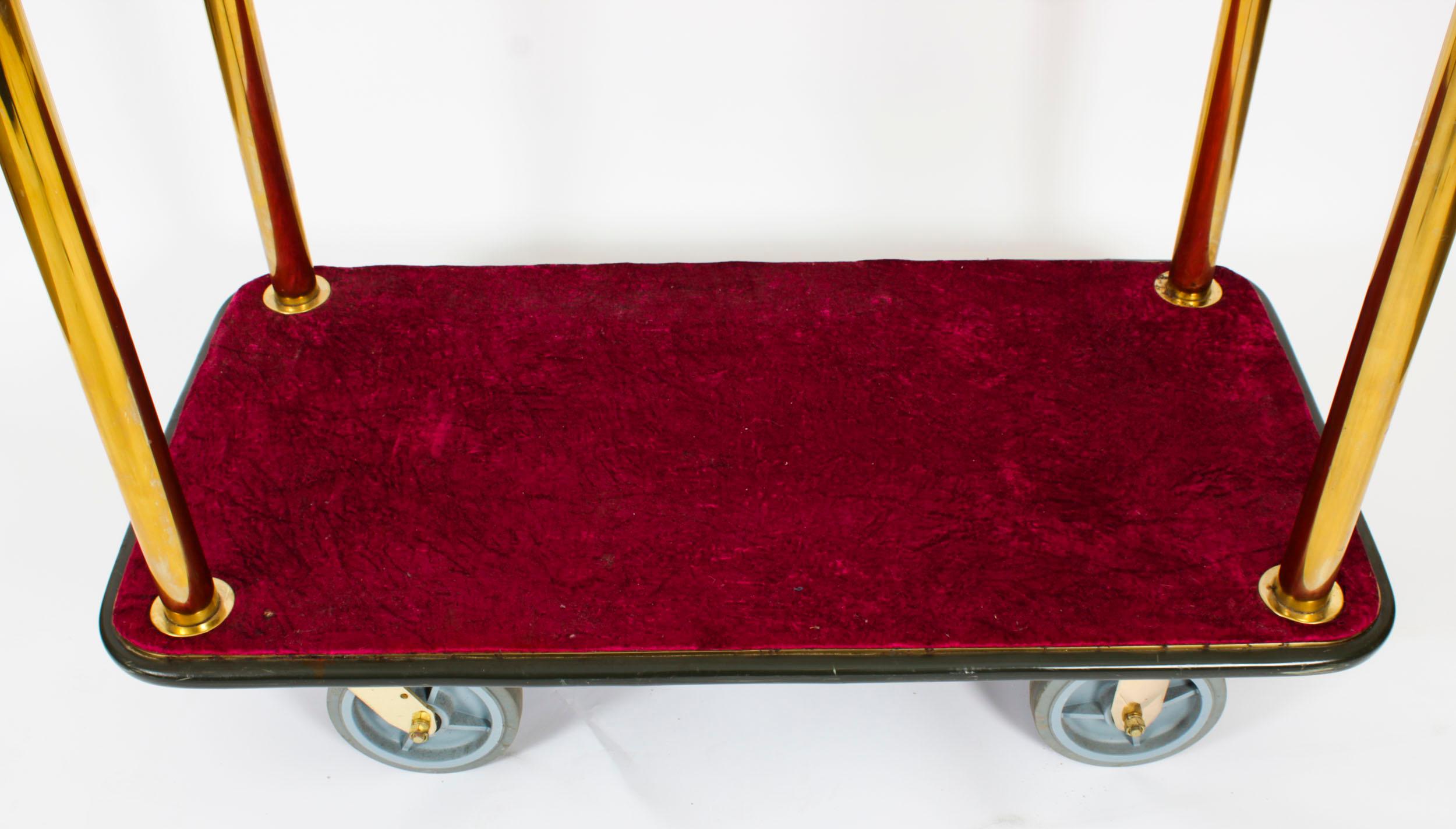 Vintage Brass Luxury Hotel Trolley 20th Century 4