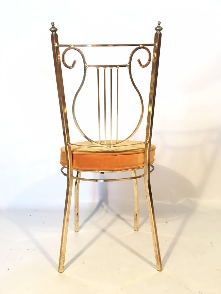 Brass vanity chair sales