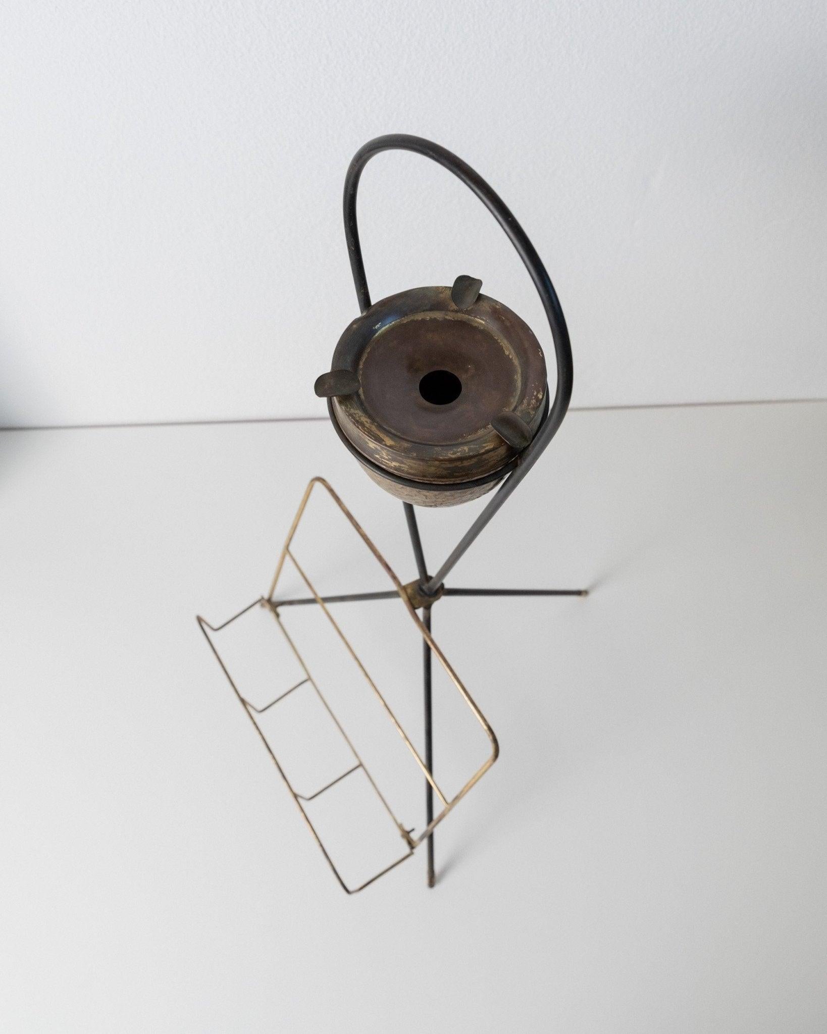 Ottone Portariviste e posacenere d'epoca in ottone Mid Century Design, anni '60 in vendita