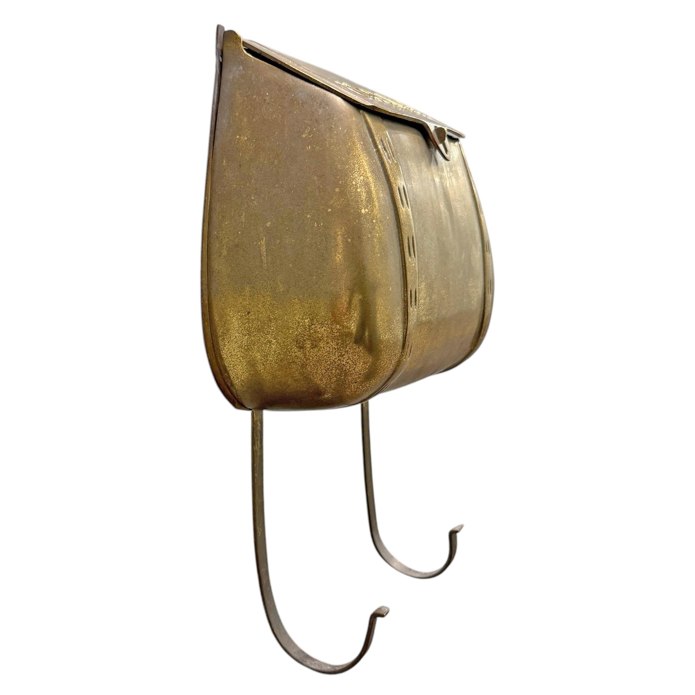 20th Century Vintage Brass Mailbag Mailbox