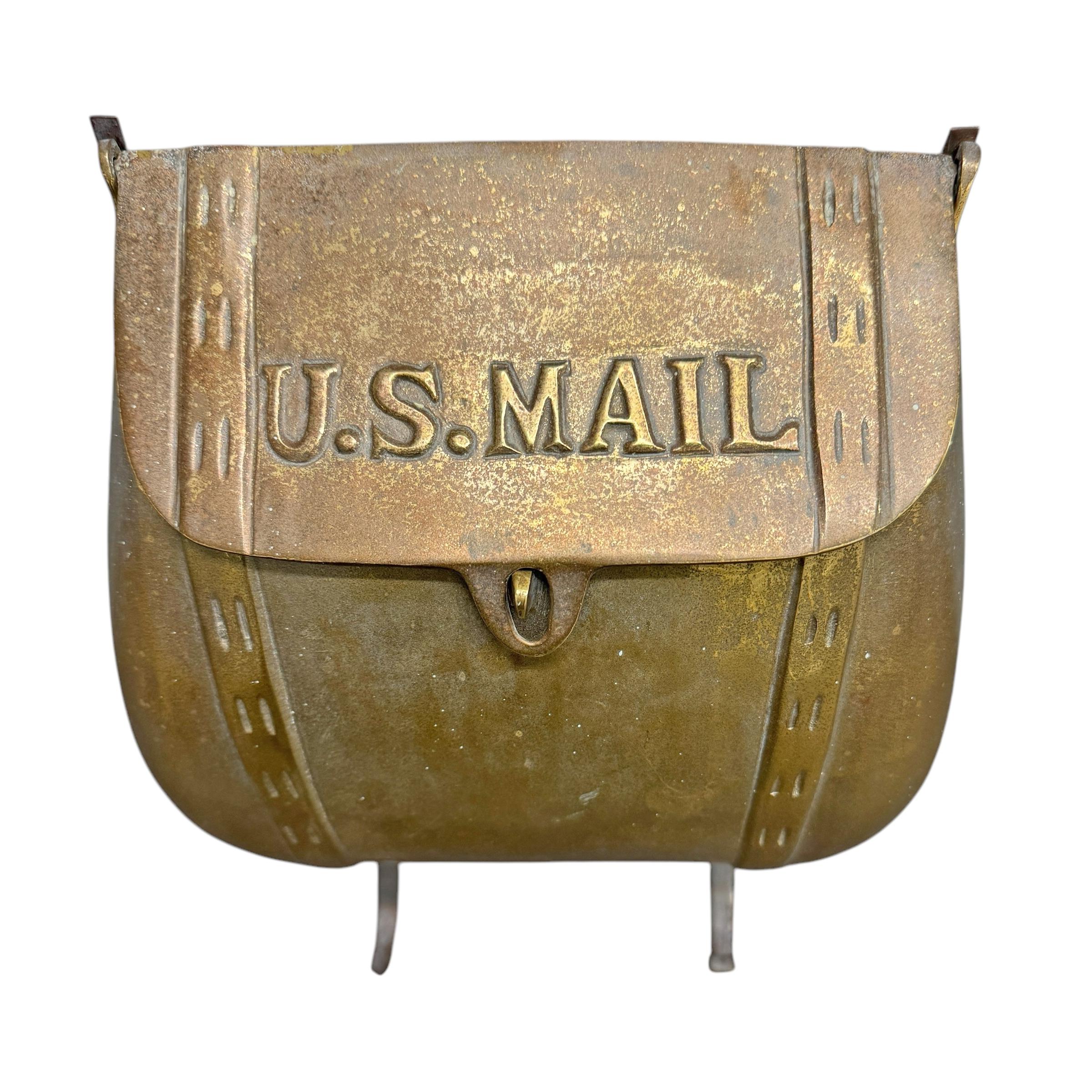 Vintage Brass Mailbag Mailbox 1