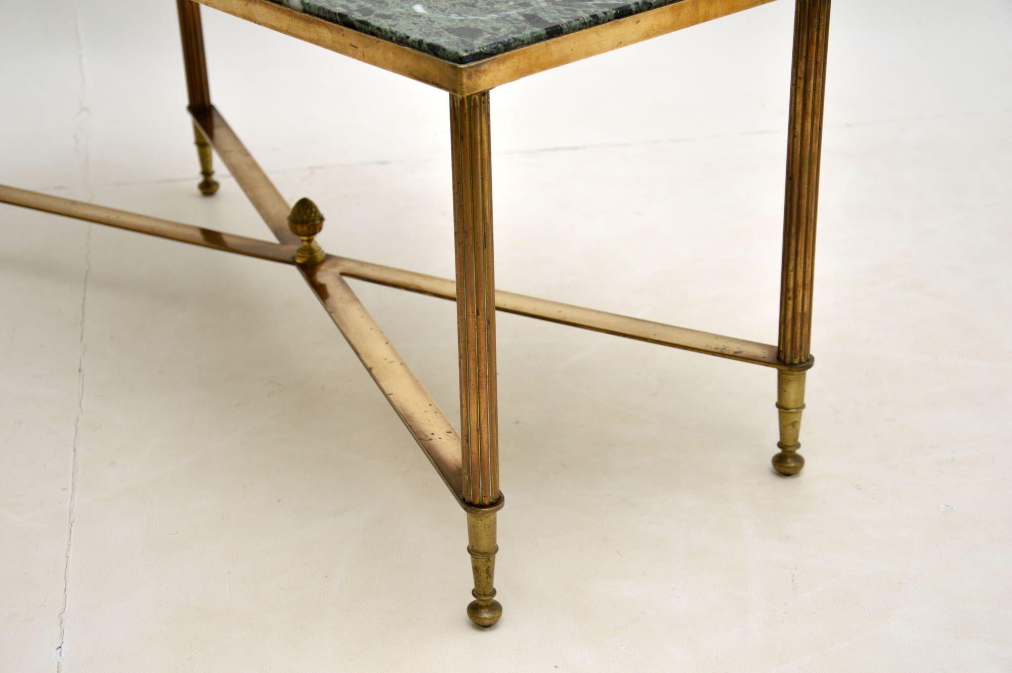 Vintage Brass & Marble Coffee Table 3