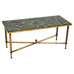 Vintage Brass & Marble Coffee Table