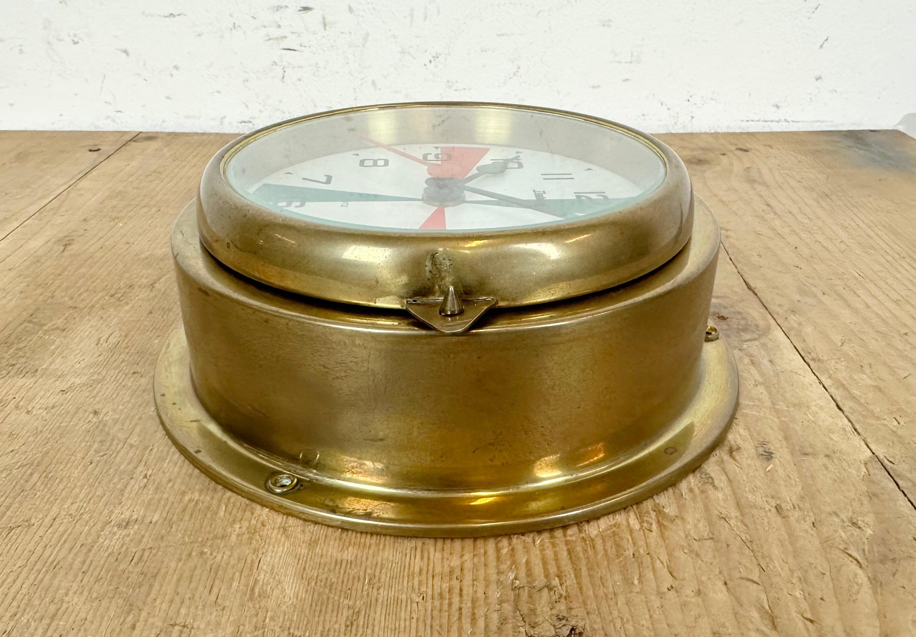 Vintage Brass Maritime Clock from Datema, 1980s For Sale 6