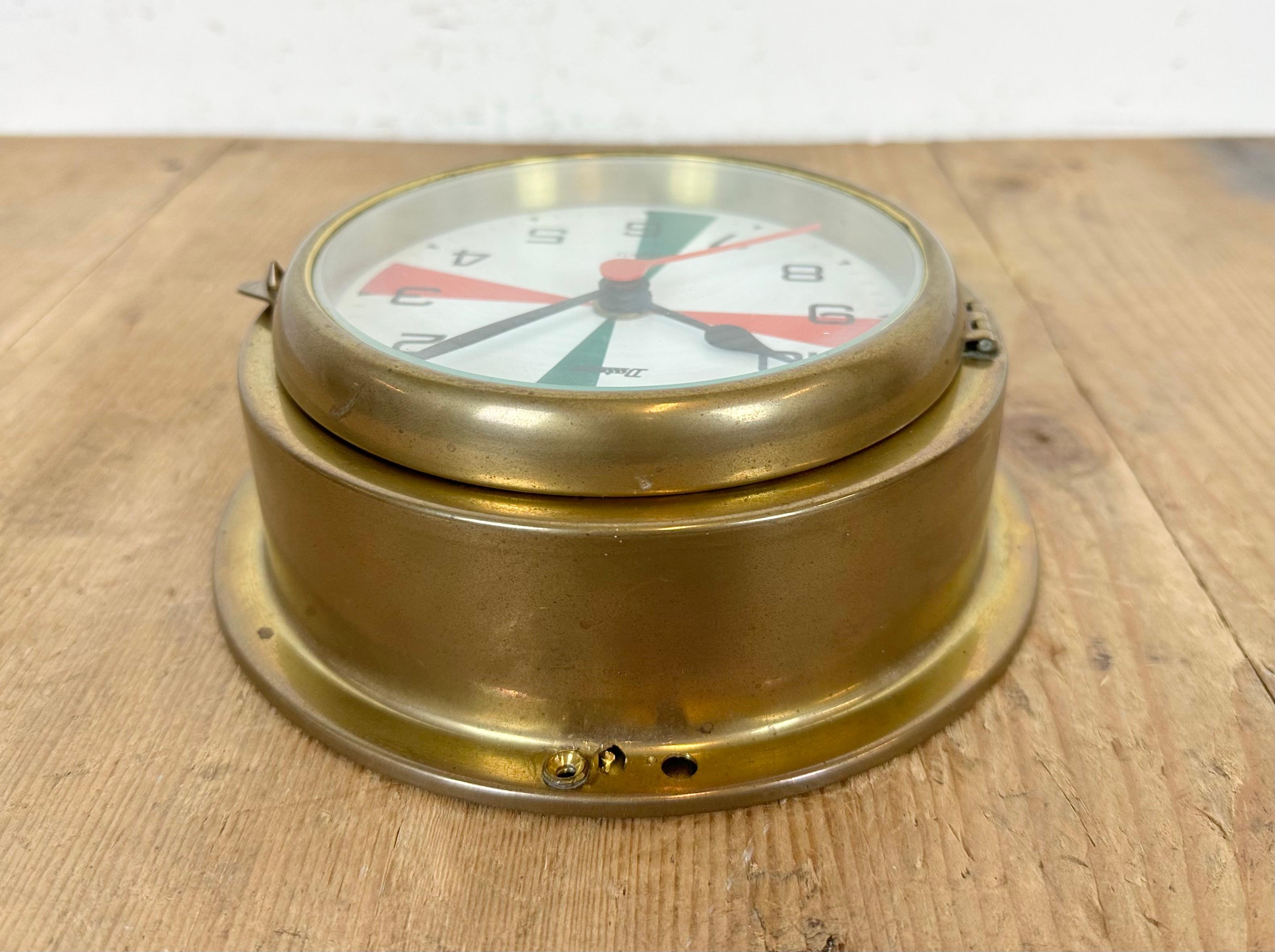 Vintage Brass Maritime Clock from Datema, 1980s For Sale 7