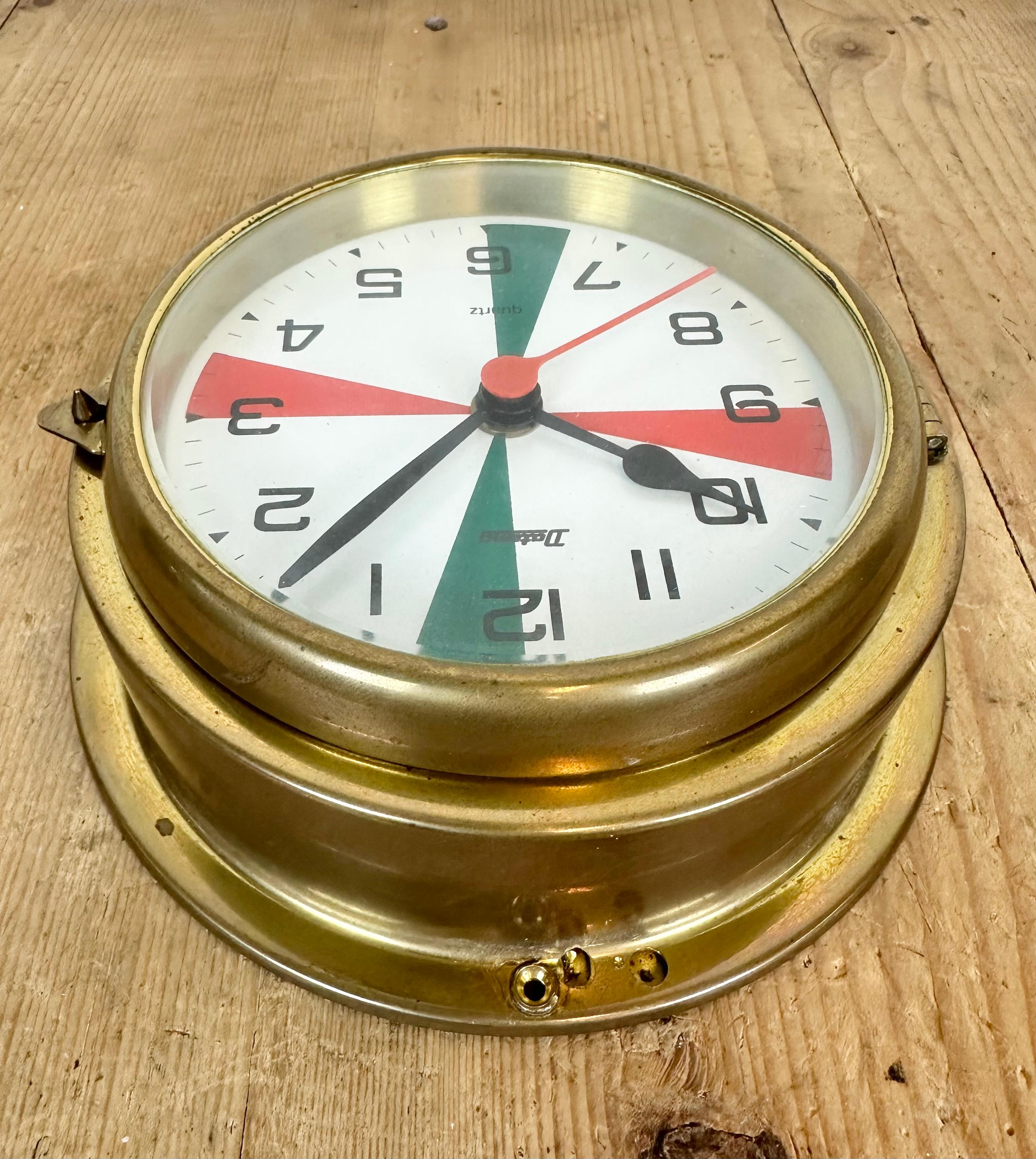 Vintage Brass Maritime Clock from Datema, 1980s For Sale 8