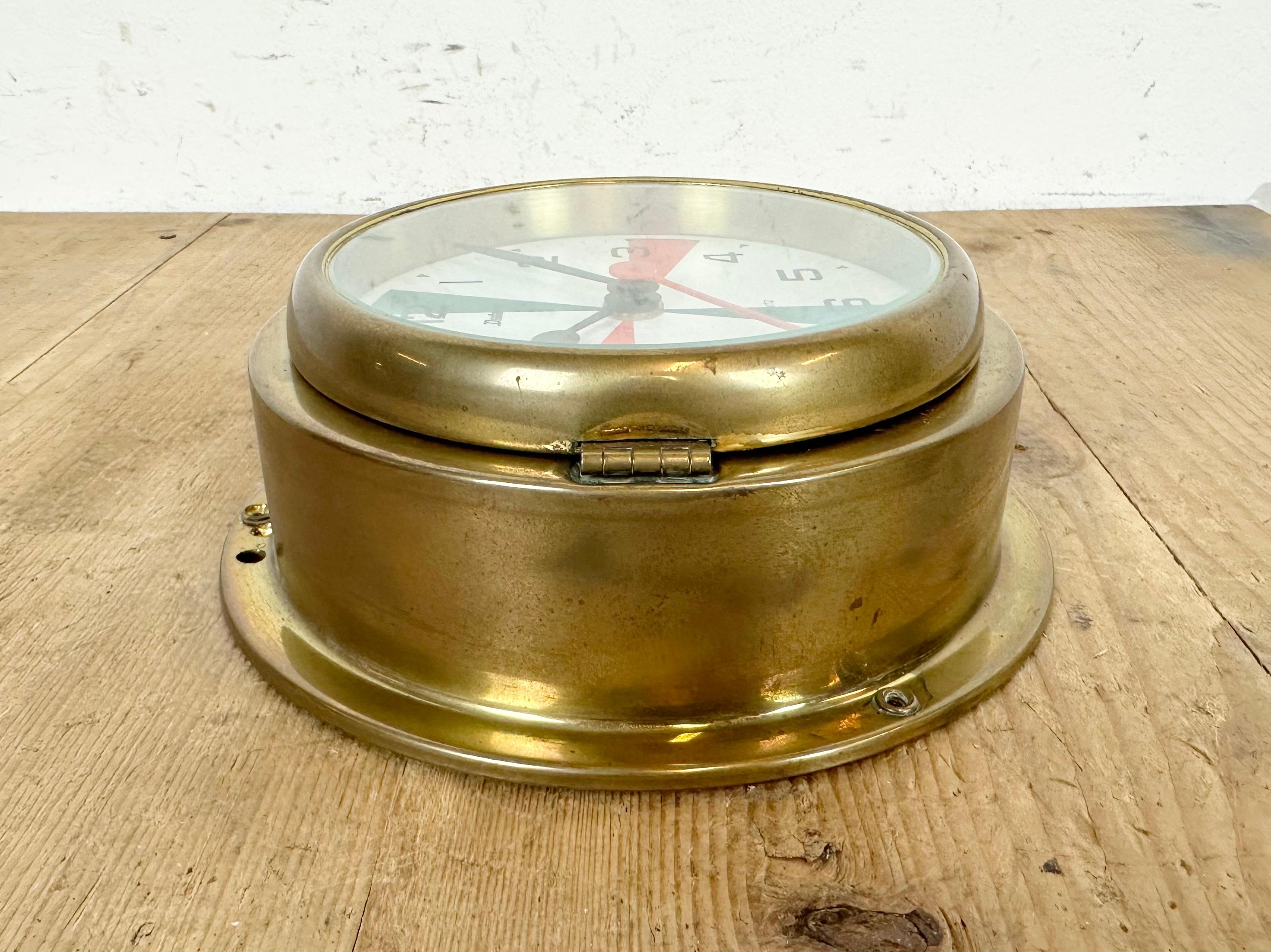Vintage Brass Maritime Clock from Datema, 1980s For Sale 9