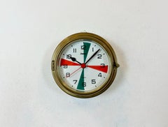 Vintage Brass Maritime Clock from Datema, 1980s