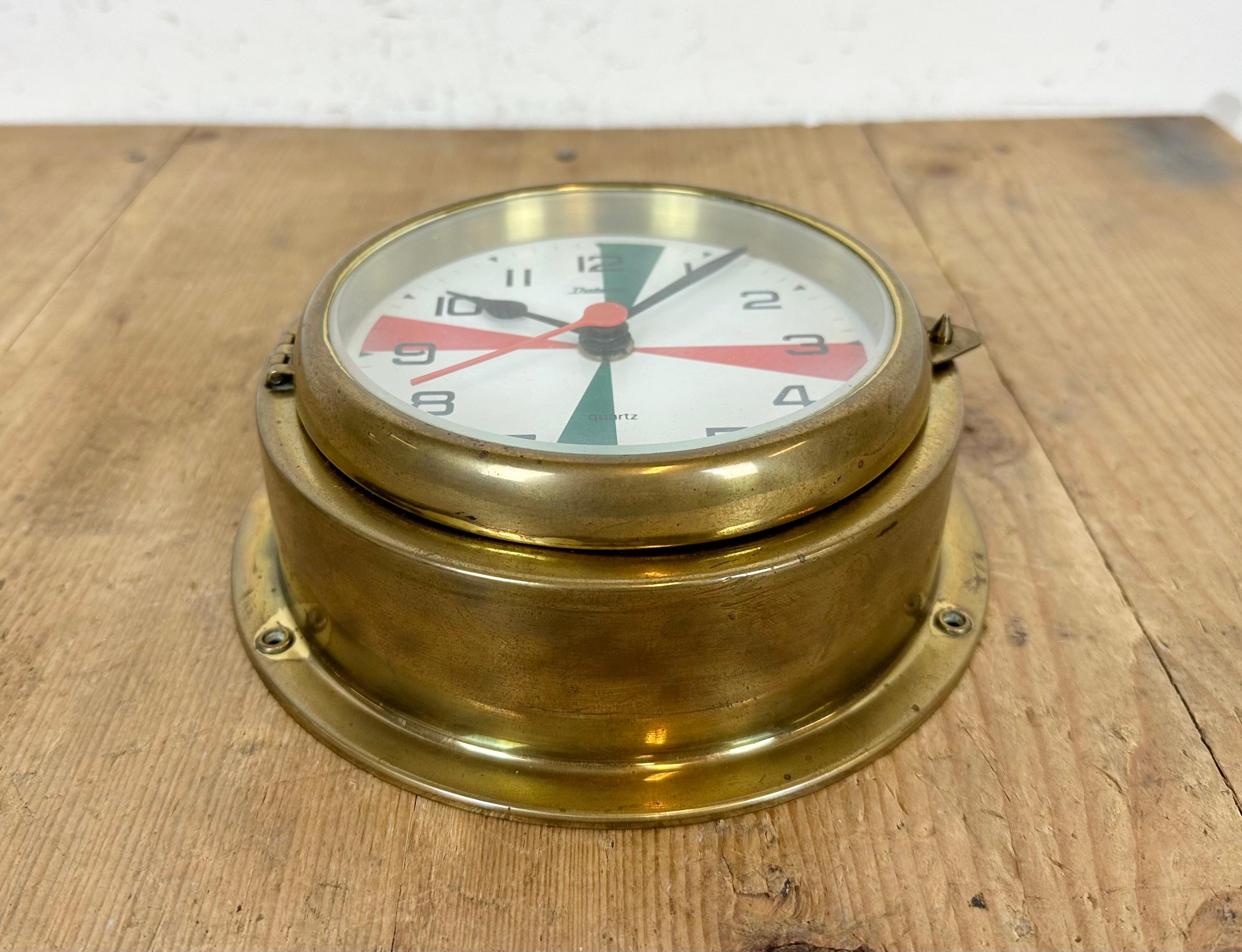 Vintage Brass Maritime Clock from Datema, 1980s For Sale 2
