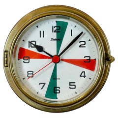Retro Brass Maritime Clock from Datema, 1980s
