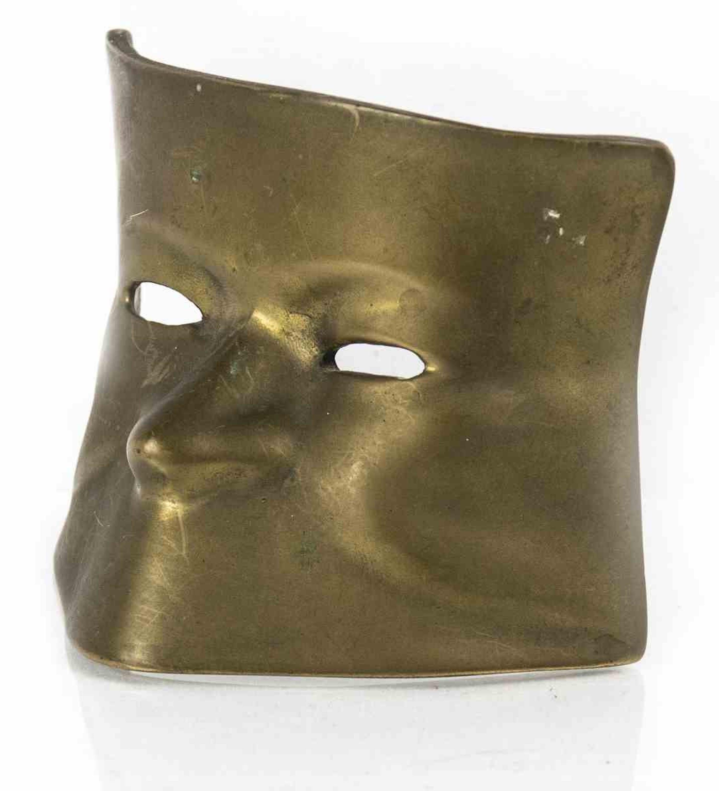 Italian Vintage Brass Mask, Italy, Half of the 20th Century For Sale