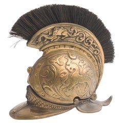 Vintage Brass Medieval Knight's Helmet Mini Trinket Dish Catchall Figurine