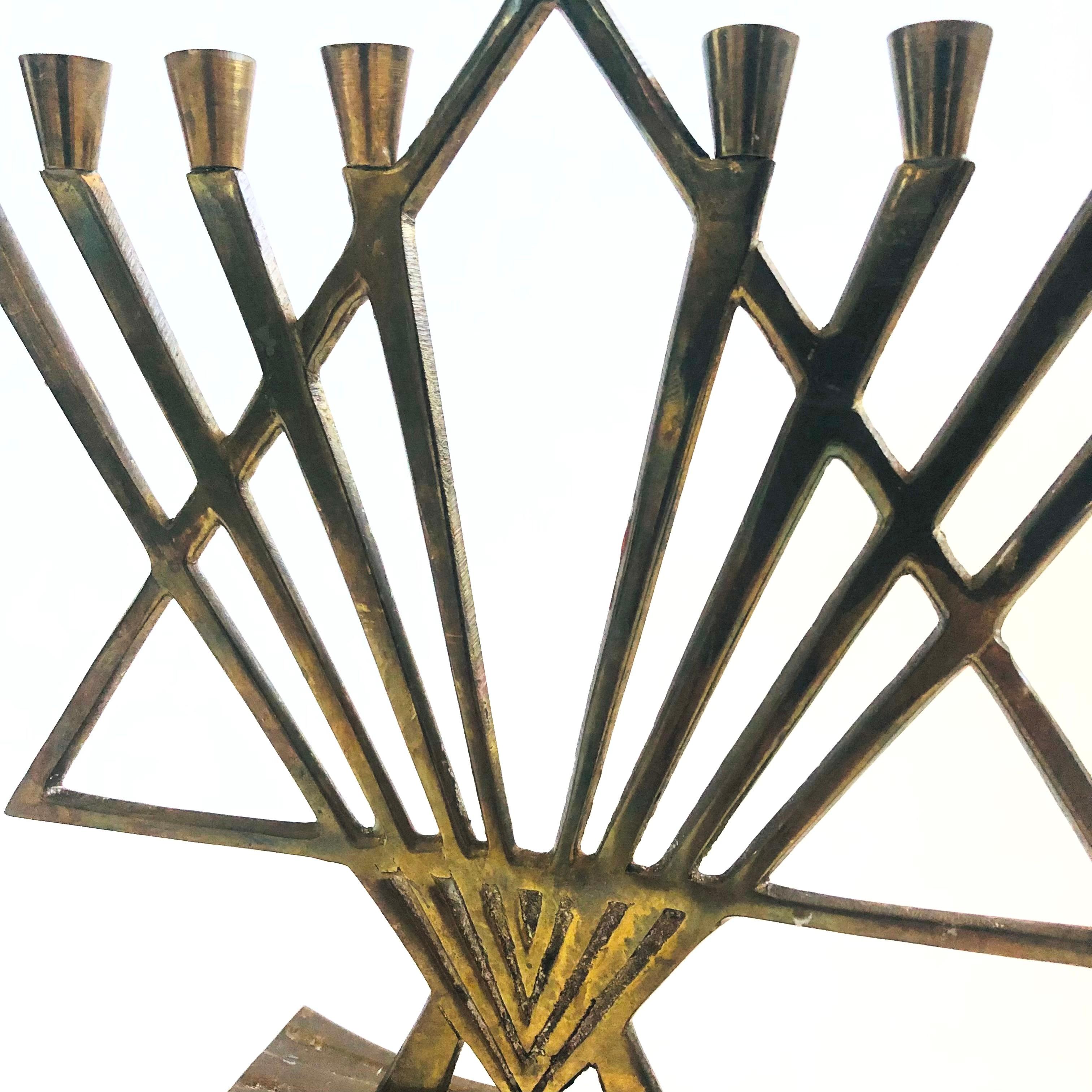Vintage Brass Menorah For Sale 1