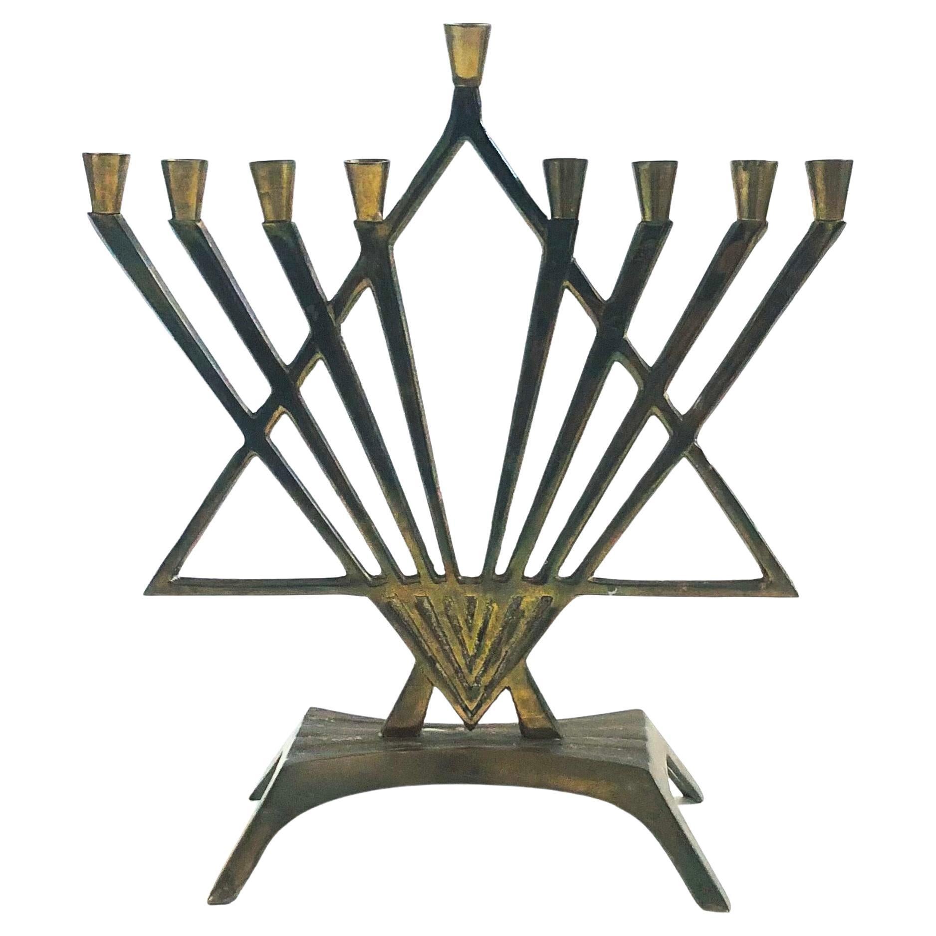 Vintage Brass Menorah