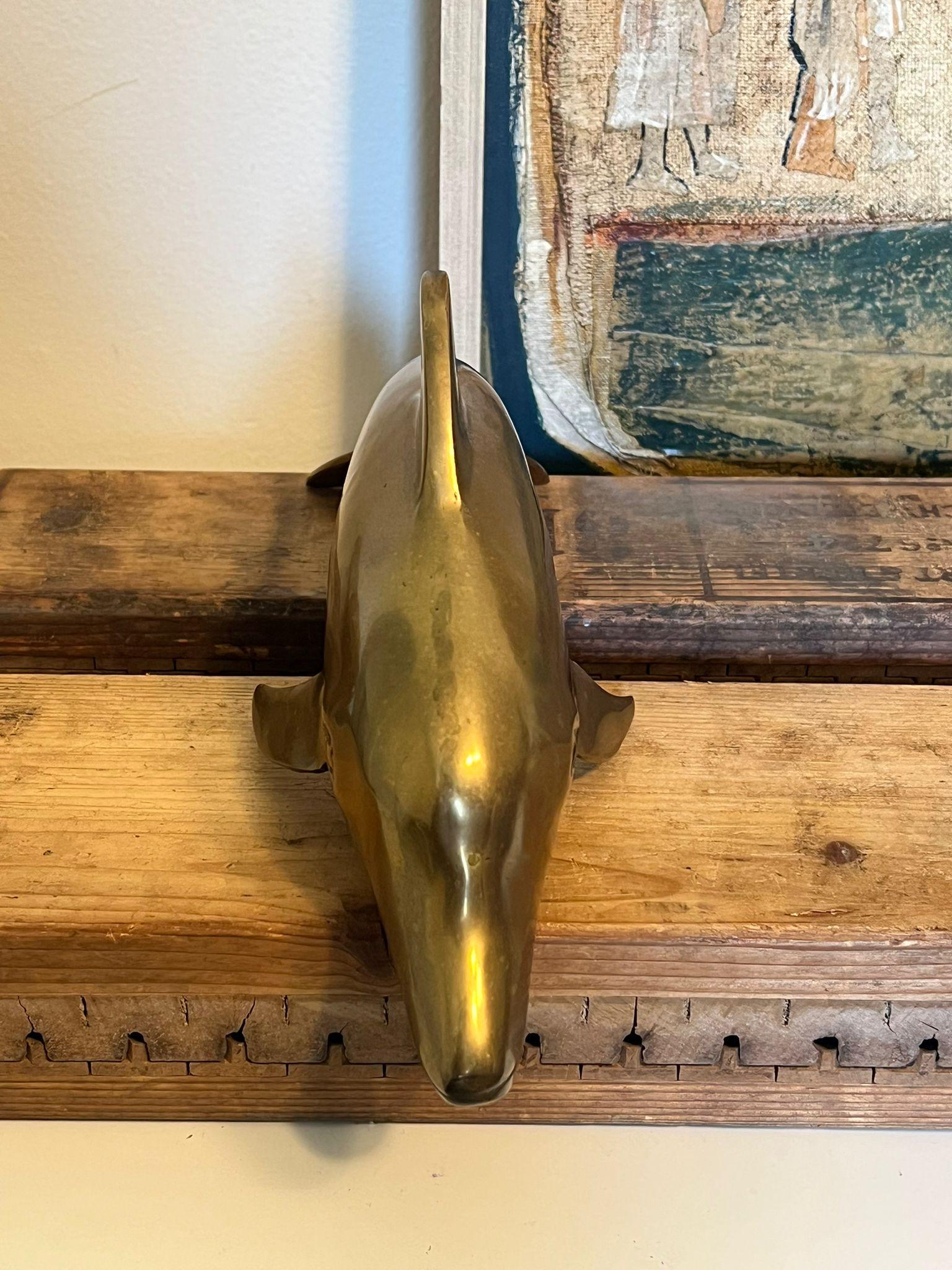 Mid-Century Modern Vintage Brass mid century modern modern Dolphin Figurines For Sale