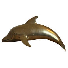 Vintage Brass mid century modern modern Dolphin Figurines